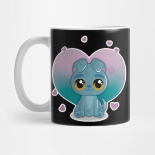 Cute Little Valentine Puppy with Hearts Mug